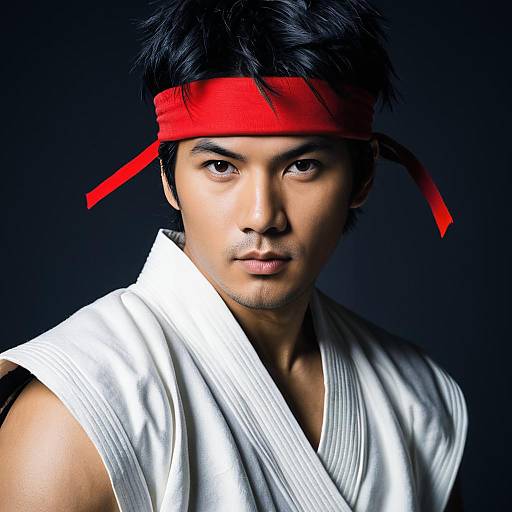 Realistic Adult Ryu Costume Portrait