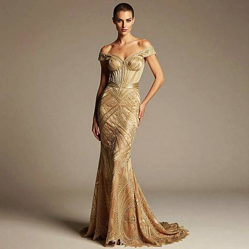 1920s Elegant Man in Art Deco Gown