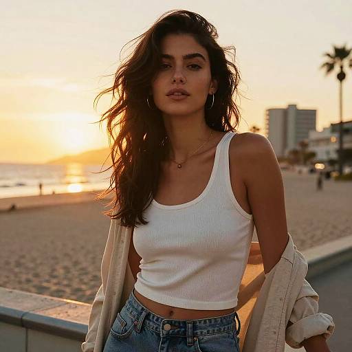 Chic Casual Confidence at Sunset Beach