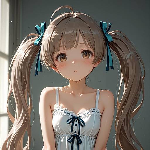 Illustration of Hakozaki serika, idolmaster in the style of Inunoko.