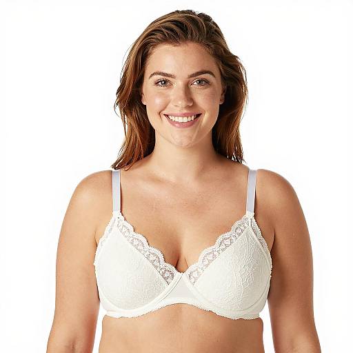 Light Brown Haired Woman in Lace Bra