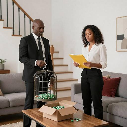 Serious Moments in a Lively Living Room