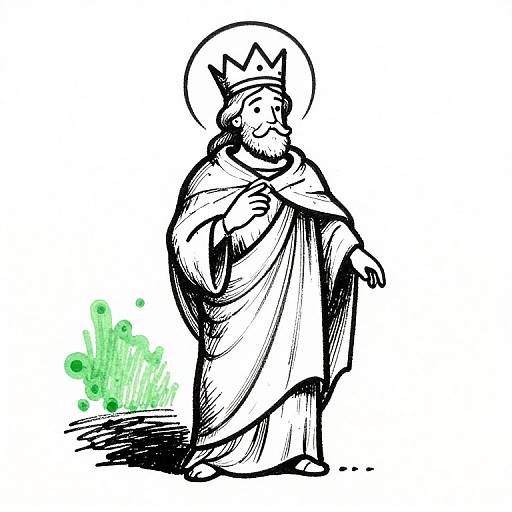 Whimsical Saint Augustine Ink Drawing