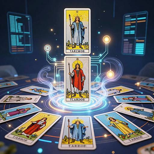 Futuristic Tarot AI Illustration
