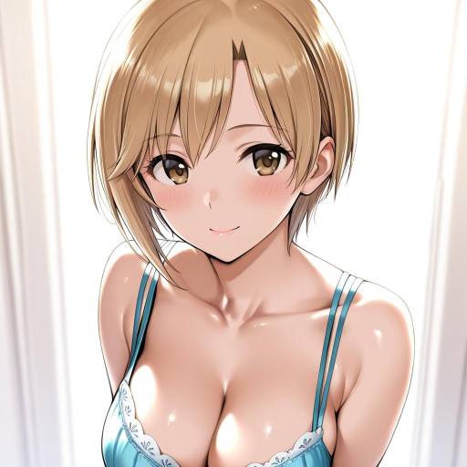 Illustration of Aiba yumi, idolmaster in the style of Takemori shintarou