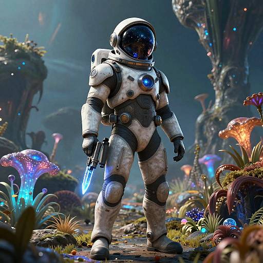 Ezio as Space Explorer on Alien Planet