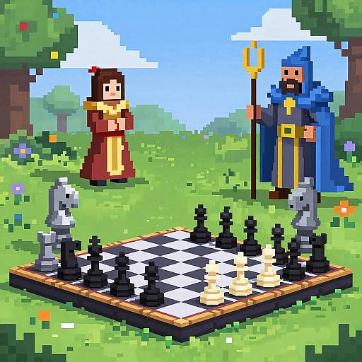 Pixel Art Fantasy Chess Battle