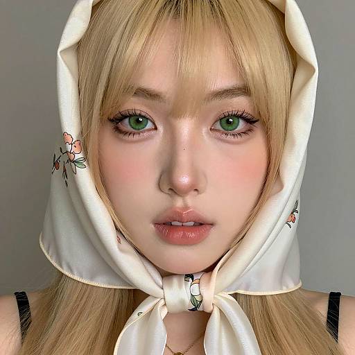 Elegant Portrait of a Woman with Scarf