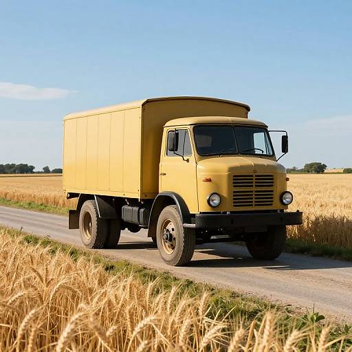 Vintage Truck on Rustic Country Road