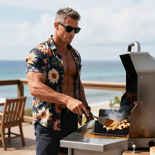 Charming Grill Master by the Ocean