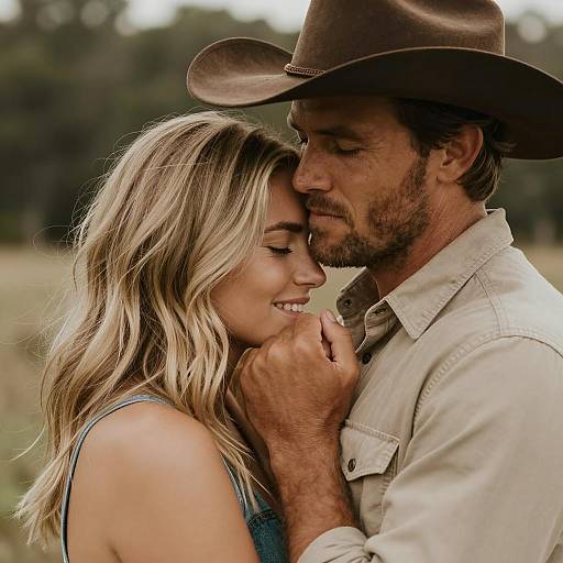 Emotional Embrace Amidst Nature's Beauty