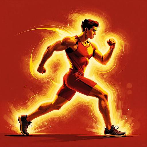 Dynamic Athleticism in Radiant Colors