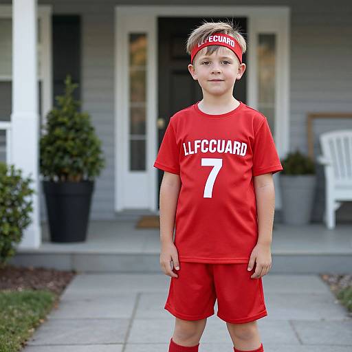 Boy in Lifeguard Halloween Costume