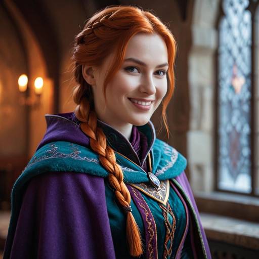 Woman in Frozen Anna Costume