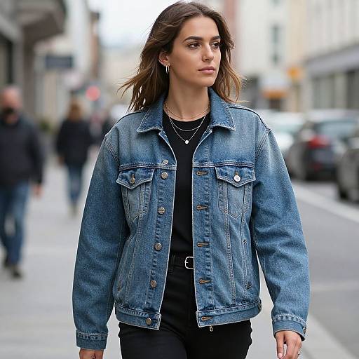 European Streetwear Denim Jacket Style