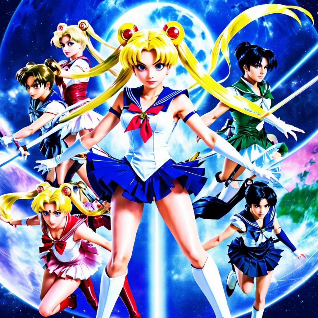 Epic Sailor Moon Titan Anime Poster