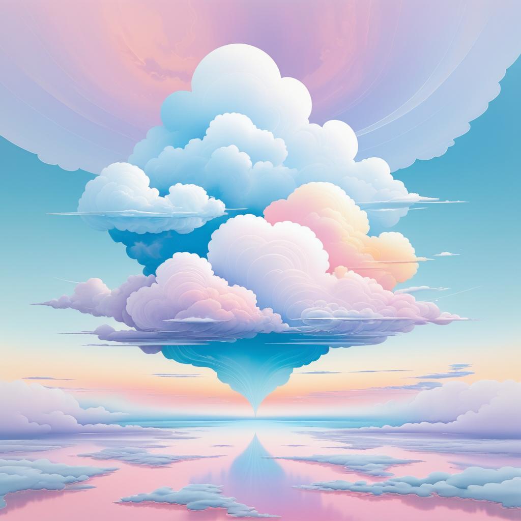 Dreamy Minimalist Cloud Art Design