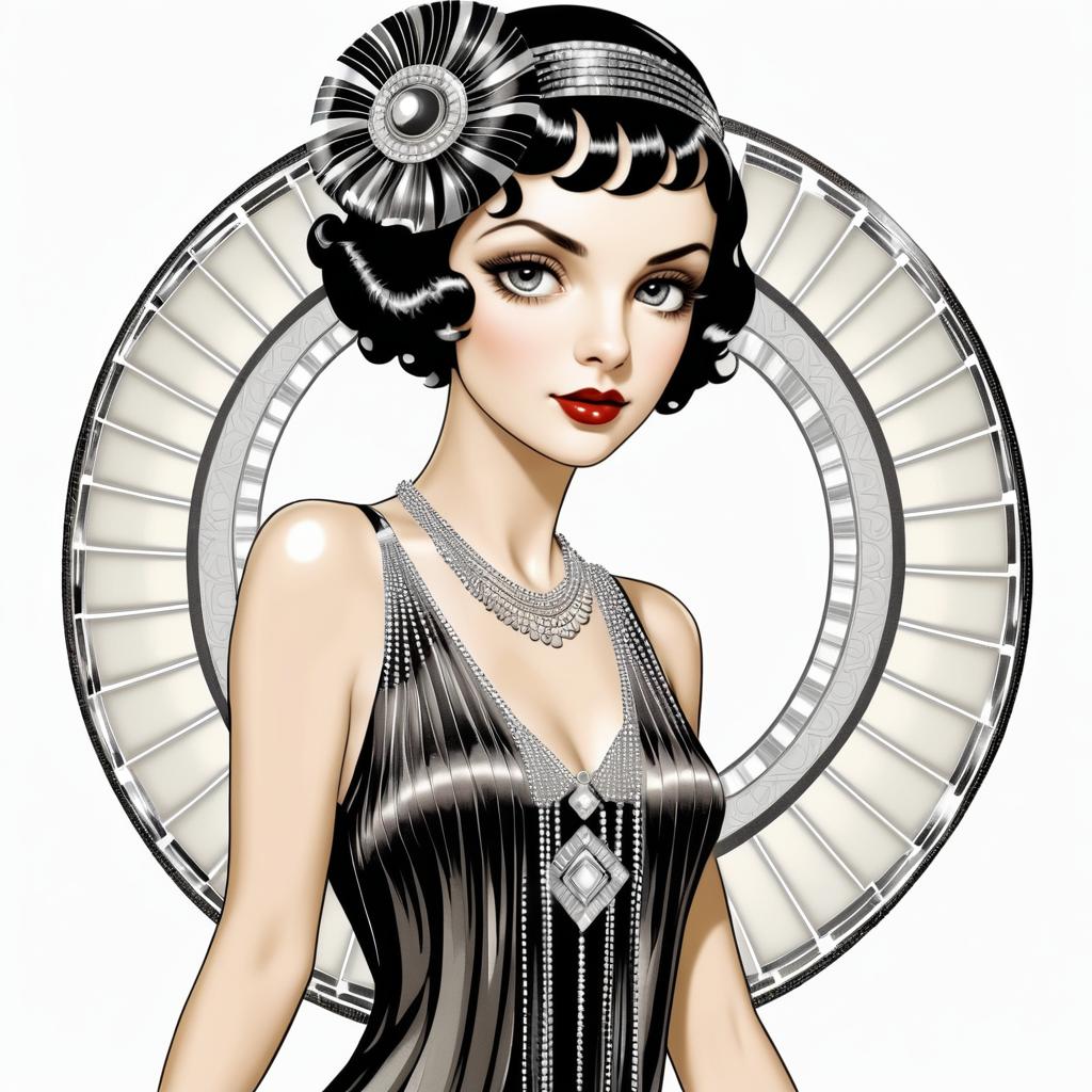 Art Deco Betty Boop Flapper Illustration