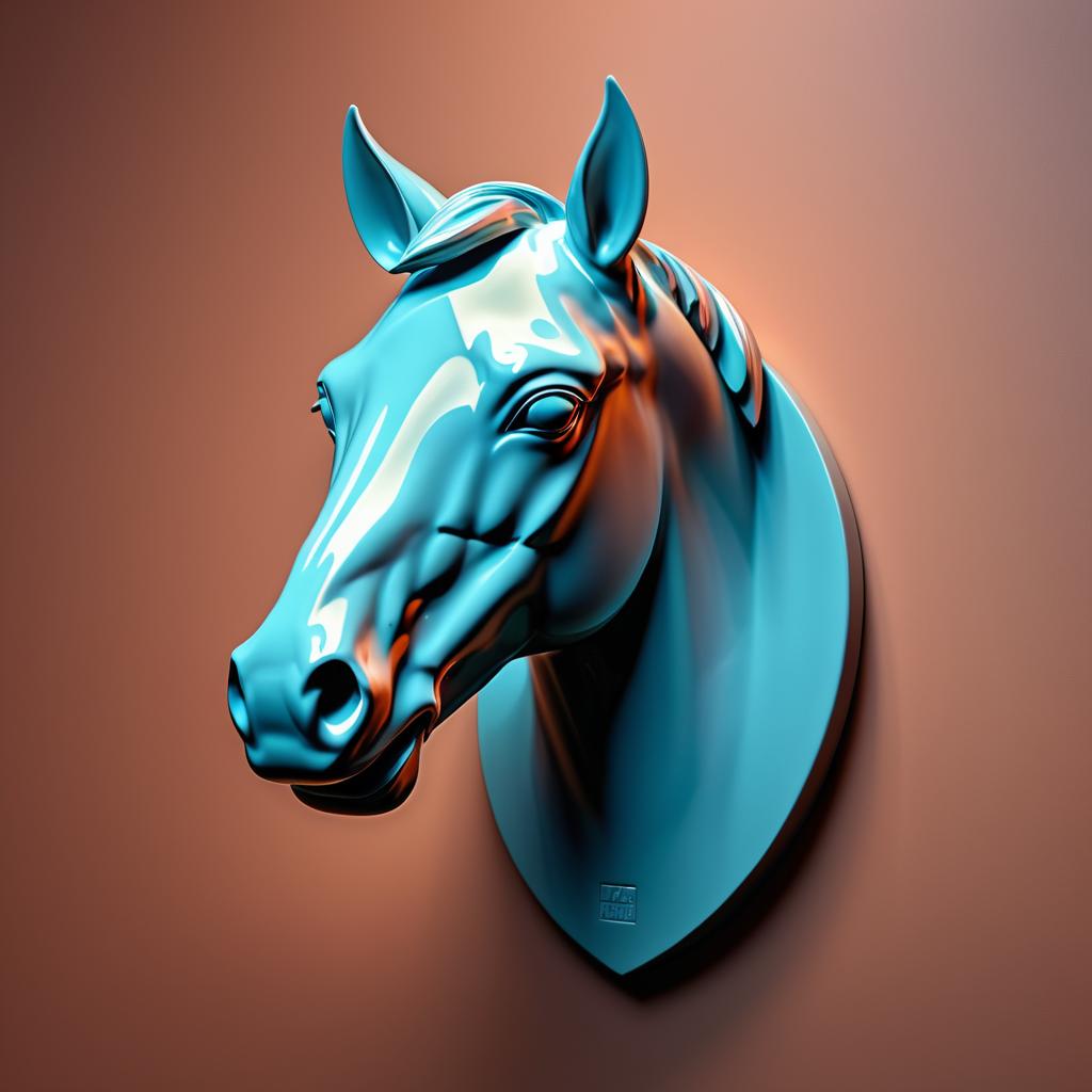 Minimalistic Ceramic Horse Head Photography