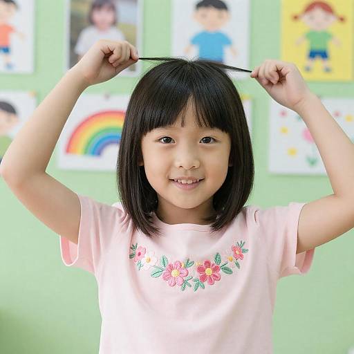Playful Portrait of Smiling Asian Girl