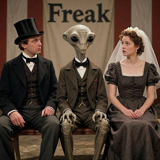Victorian Alien Circus Sideshow Scene