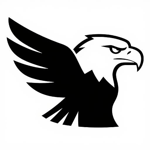 Minimalist Black and White Eagle Logo