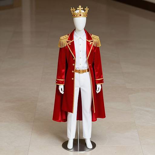 Regal Mannequin in Red and Gold
