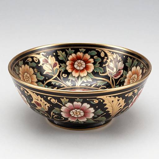 Rosemaling Bowl with Gubrandsdal Design
