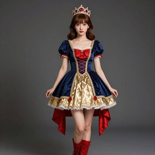 Crowned Girl in Regal Attire