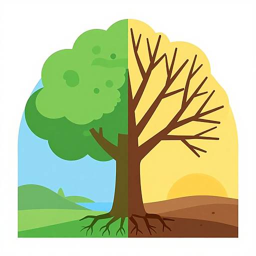 Dual Tree Climate Change Contrast