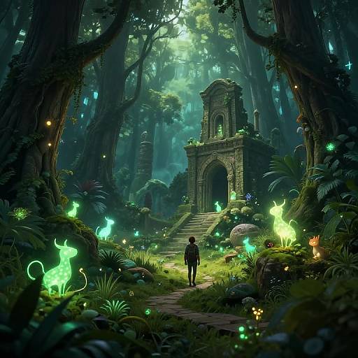 Mystical Fantasy Forest Exploration