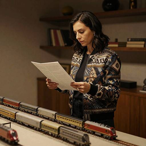 Woman Reading in Cozy Dim Room