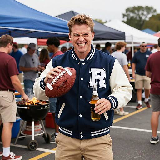 Frat Guy at Football Tailgate