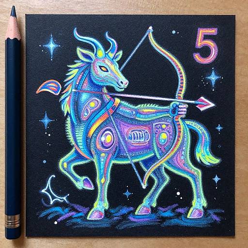 Pastel Bioluminescent Sagittarius Art