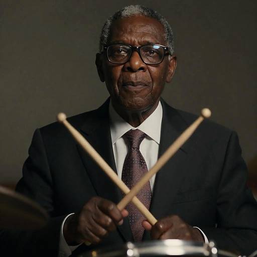 Intense Portrait of an Elderly Musician