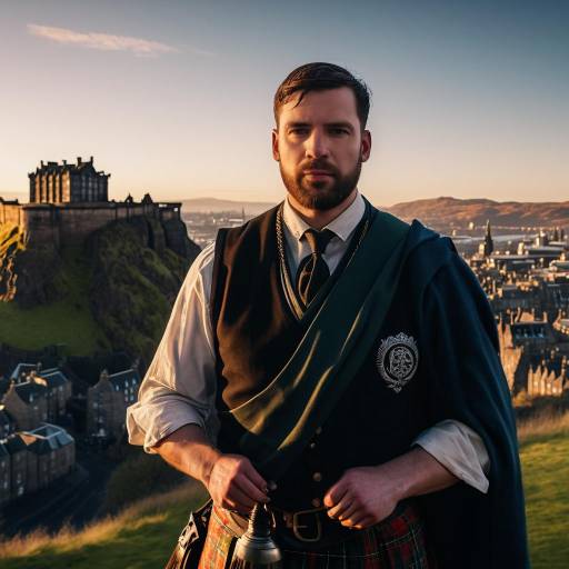 Scenic Scottish Portrait at Golden Hour Scenic Scottish Portrait at Golden Hour