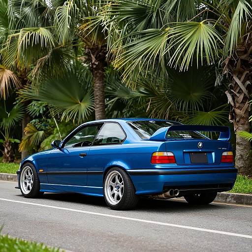 Shiny Blue BMW E36 M3 with Spoiler