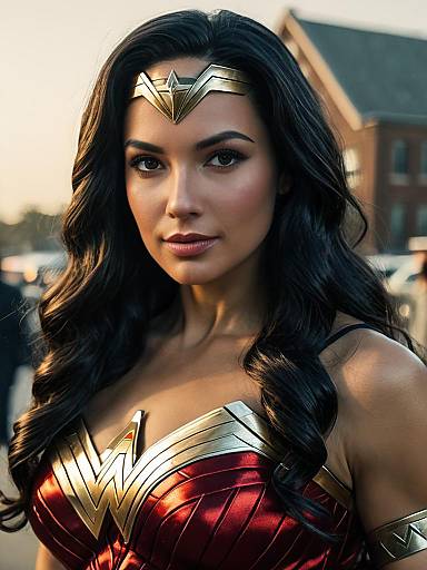 Photorealistic Wonder Woman Cosplay Portrait