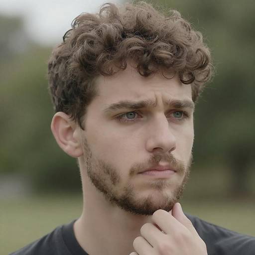 Portrait of a Thoughtful Young Man