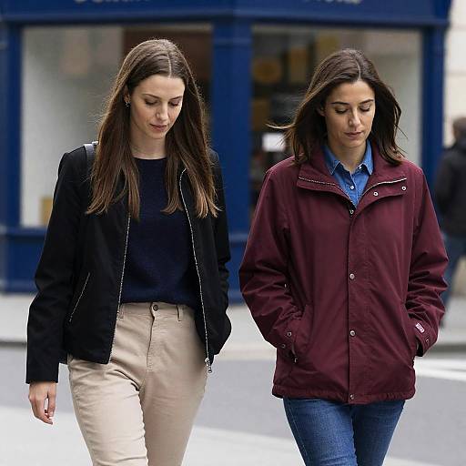 City Street Stroll: Two Women Walking
