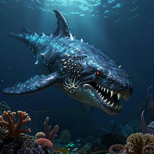 Colossal Reaper Leviathan in Deep Sea