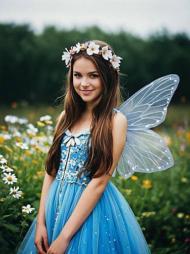 Realistic Teenage Fairy with Wings