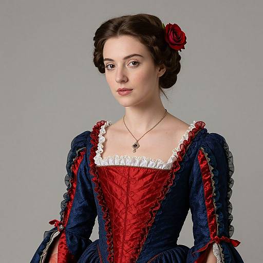 Renaissance Woman in Elegant Dress