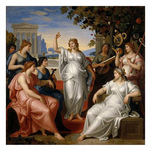 Twilight Roman Banquet with Colorful Women