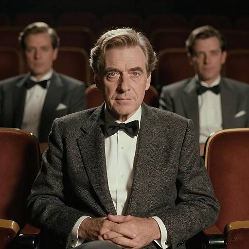 Elegant Vintage Cinema Film Director Portrait