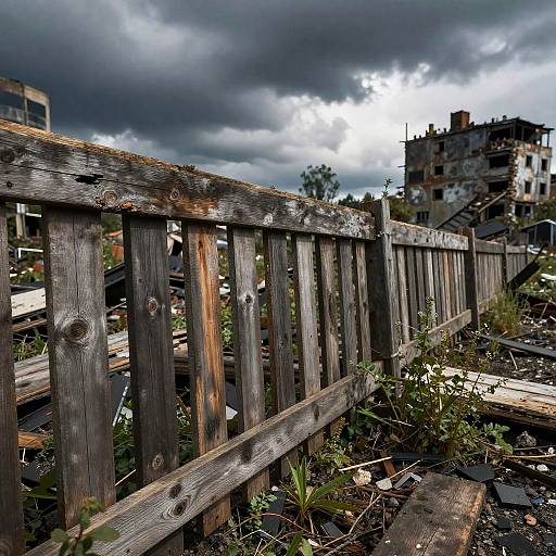 Post-Apocalyptic Wooden Barricade Scene