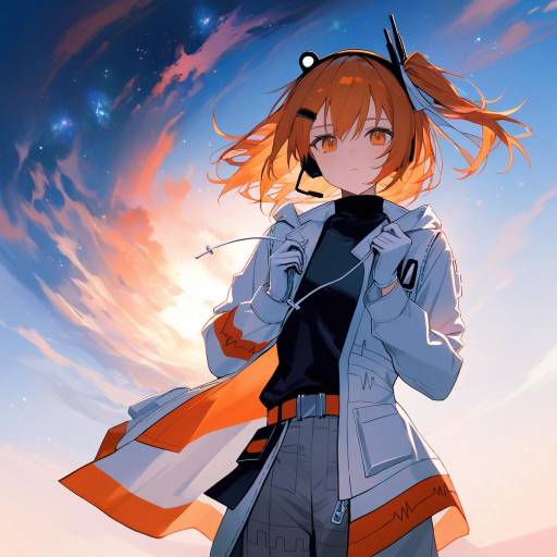 Cosmic Adachi Rei in Orange Vibes