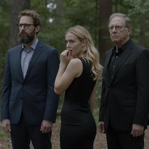 Intense Portraits in a Shadowy Forest