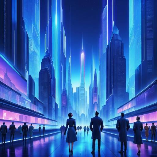 Futuristic Cityscape with Art Deco Elements