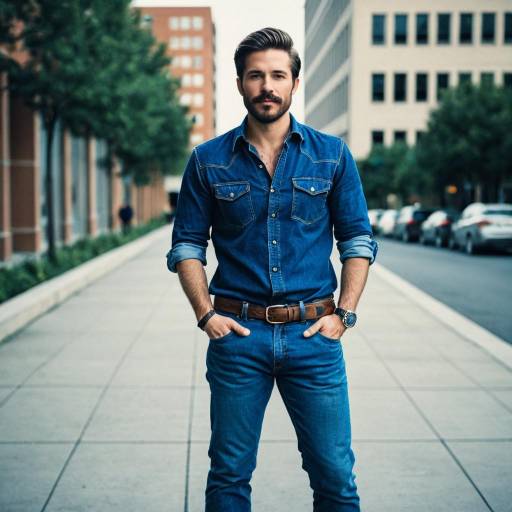 Casual Outdoor Man in Blue Jeans